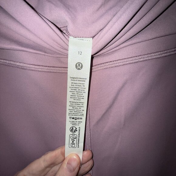 NWT Lululemon Groove Nulu Folder-Waist Flared Pant (Lavender Lux) Size 12 - Picture 5 of 5
